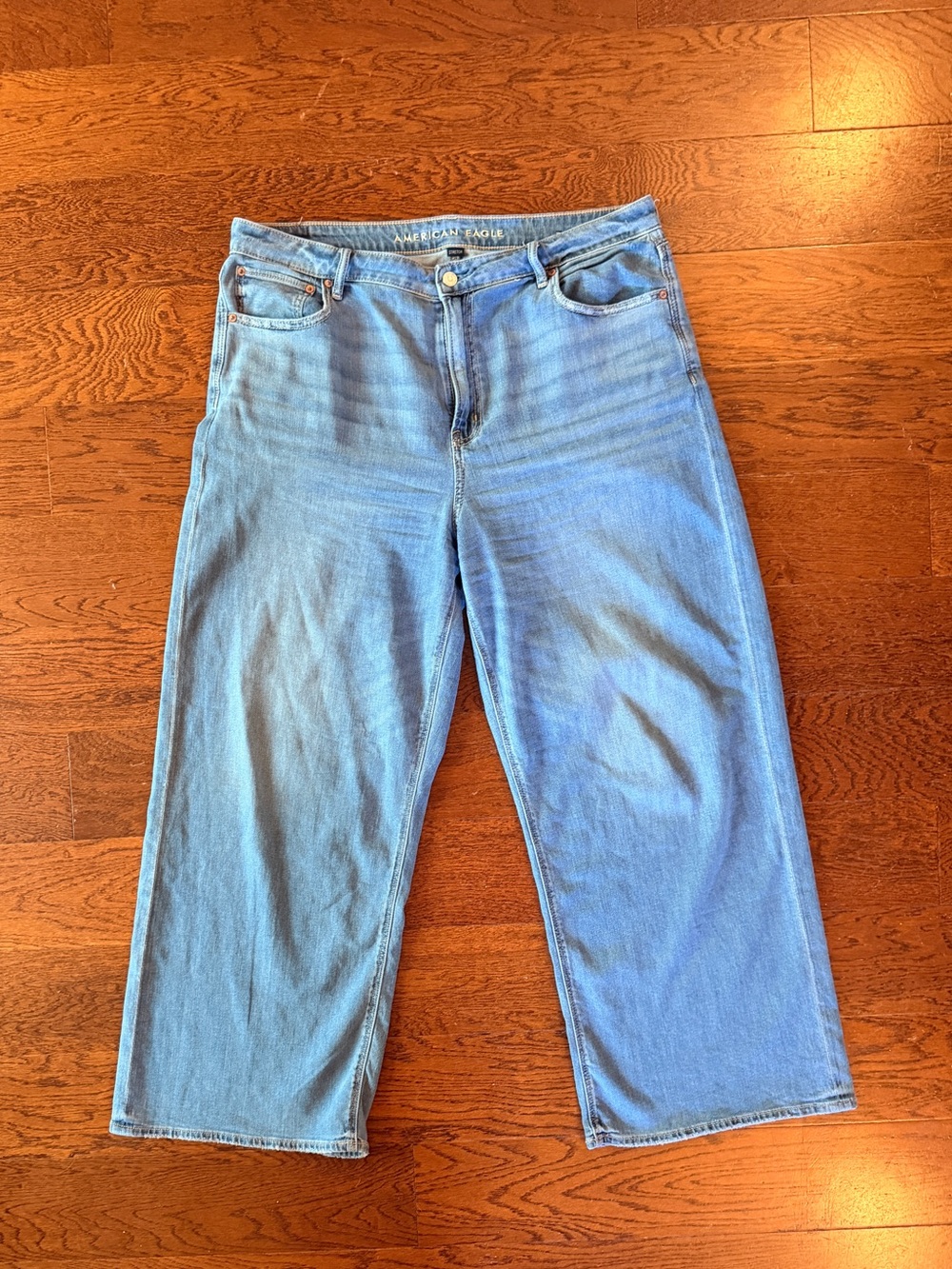 American Eagle Outfitters Light Blue Womens Jeans Wide Leg